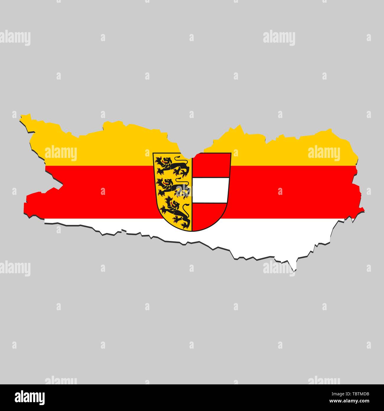 Karte von Kärnten ist ein Staat Österreich mit Flagge. Vector Illustration Stock Vektor