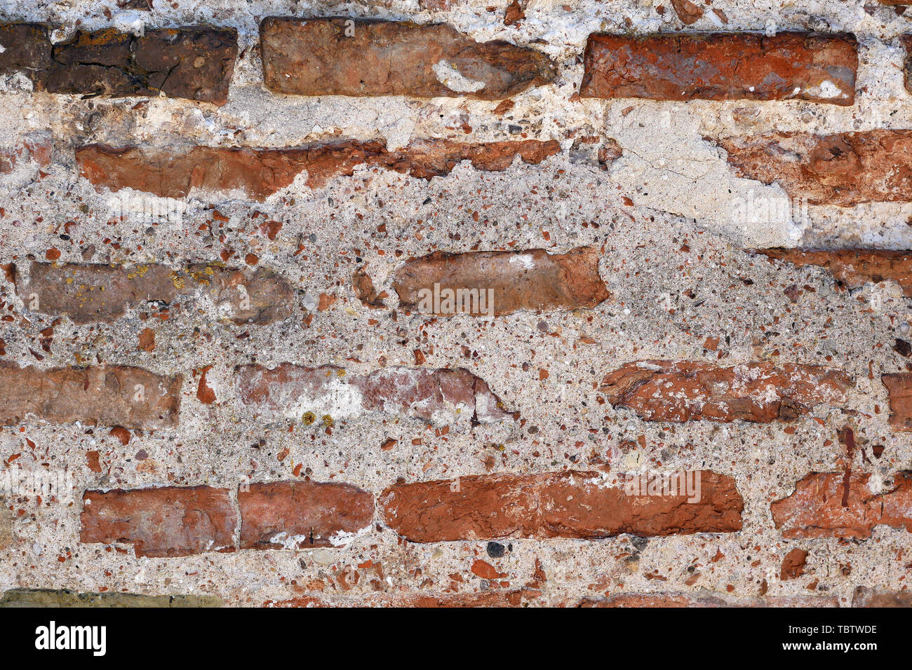 Hintergrund der alten Mauer, seltene Mauerwerk Stockfoto