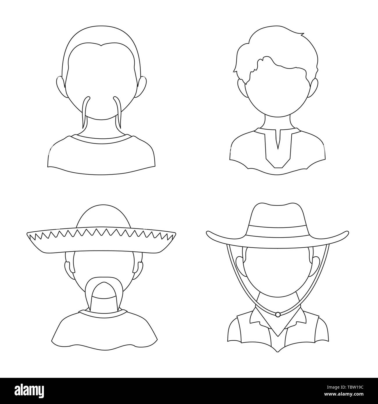 Vektor Design der Nachahmer und Resident Symbol. Der Imitator und Kultur Symbol für das Web. Stock Vektor