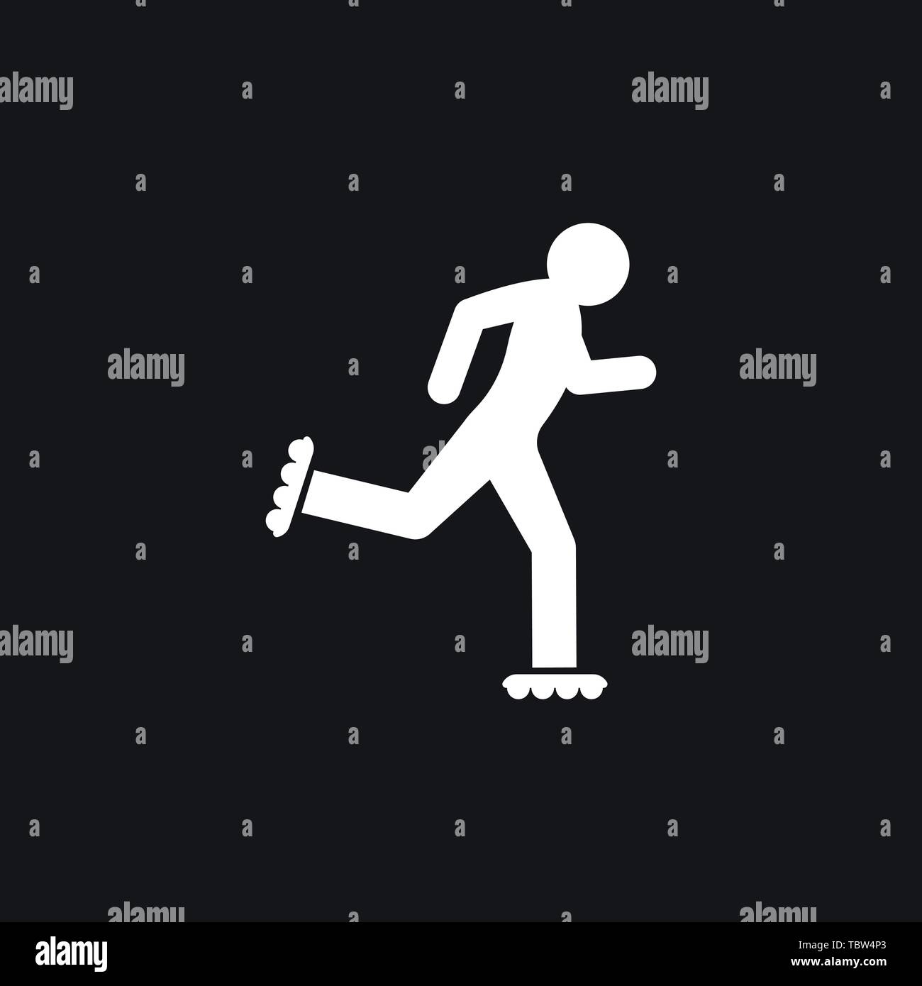 Skating Symbol vektor Symbol Stock Vektor
