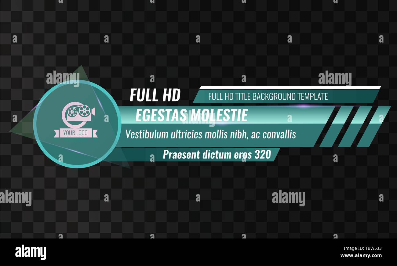 Einzigartige Video Schlagzeile Titel oder unteren Drittel Vorlage. Vector Illustration - grüne Farbe Stock Vektor