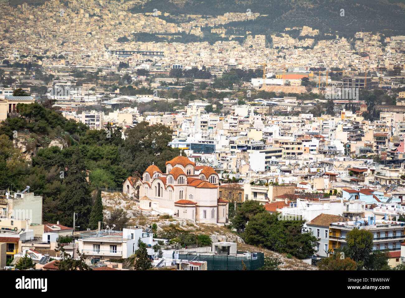 Panoramablick auf Athen Stockfoto