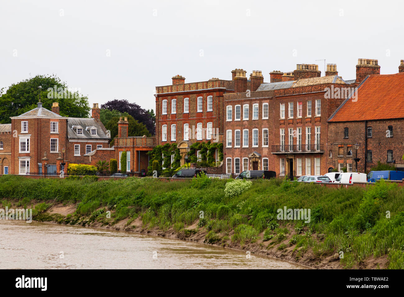 Peckover House am nördlichen Rand, der moorlandzone Marktstadt Wisbech auf dem Fluss Nene, Cambridgeshire, England Stockfoto