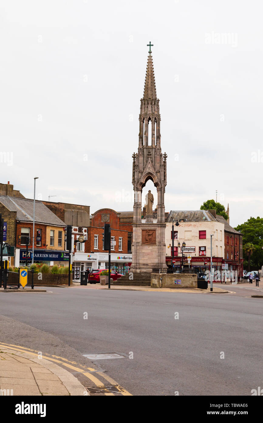 Die Anti-slave Mitkämpfer Thomas Clarkson Memorial, North Rand, der moorlandzone Marktstadt Wisbech auf dem Fluss Nene, Cambridgeshire, England Stockfoto