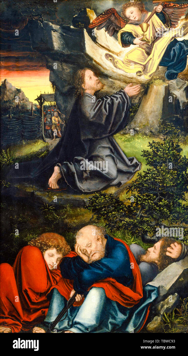 Lucas Cranach der Ältere, der Garten Gethsemane, Todesangst im Garten, Malen, ca. 1518 Stockfoto