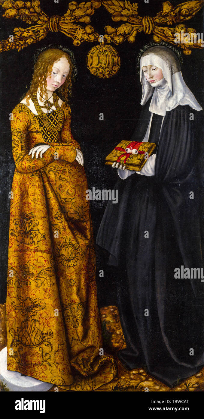 Lucas Cranach der Ältere, der heiligen Christina und Ottilia, Portrait Malerei, 1506 Stockfoto