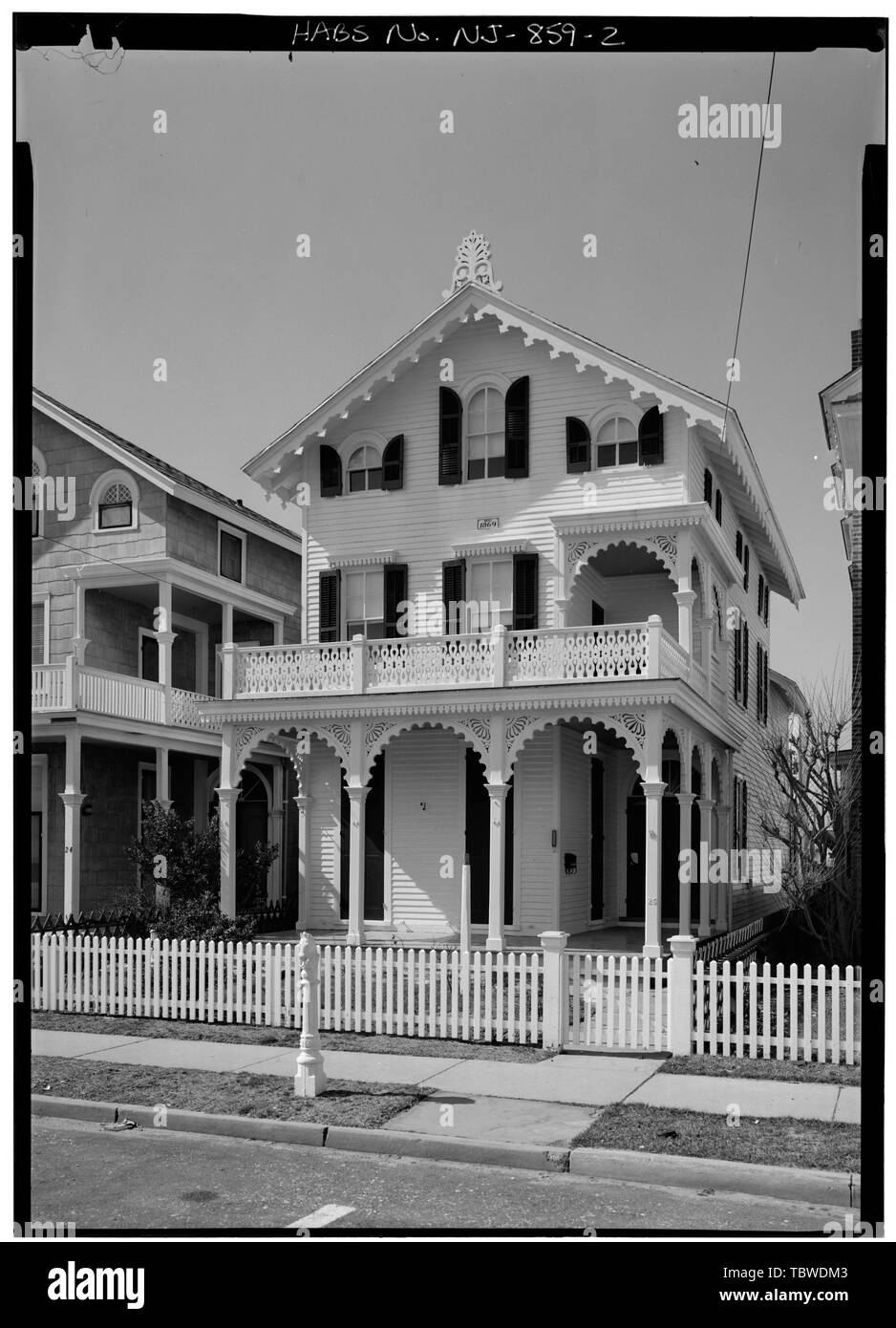 HAUPTFASSADE Stockton Cottage, 26 Gurney Street, Cape May, Cape May County, NJ Stockfoto