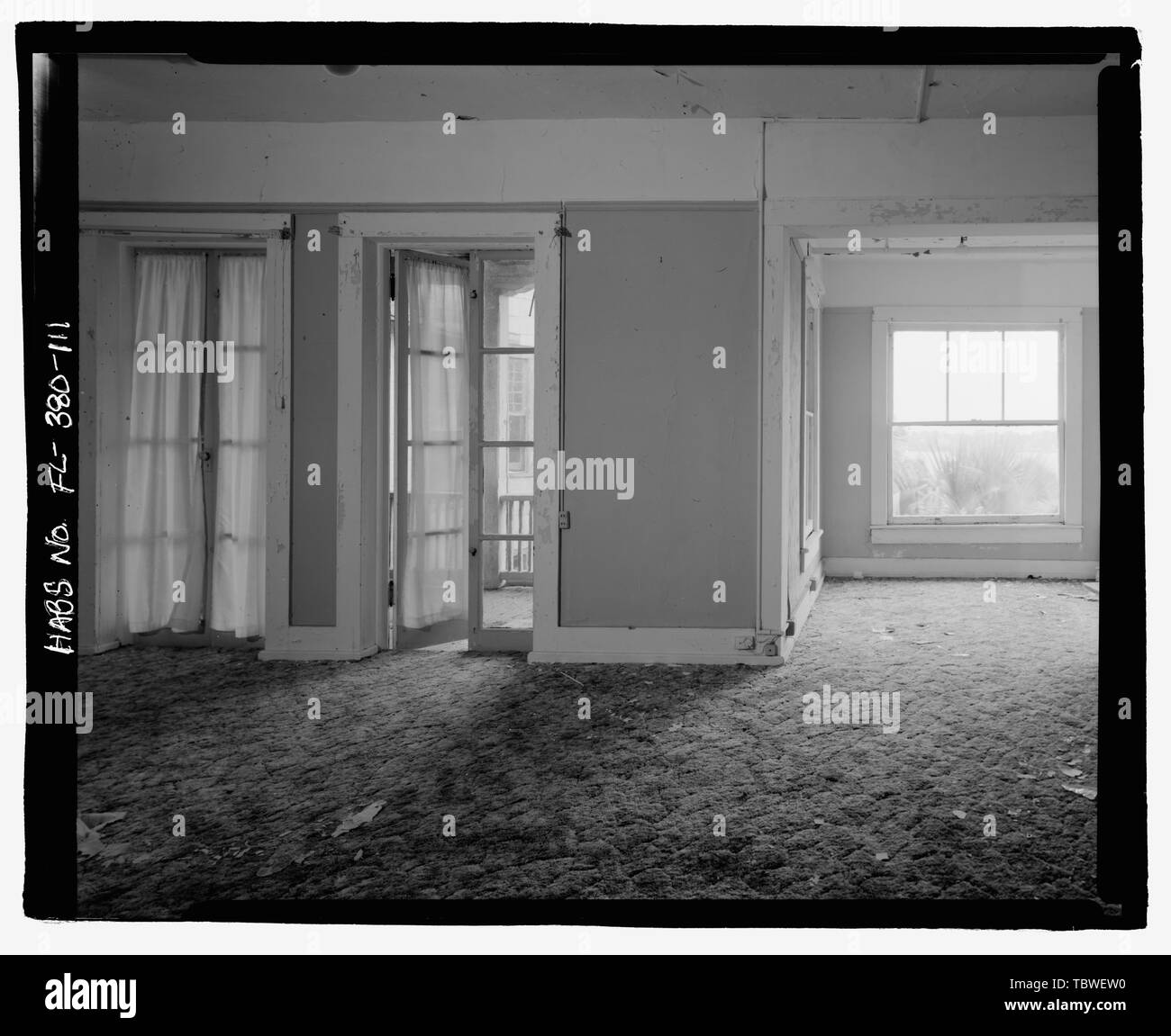 Hauptstruktur, dritter Stock, westlichen WAND VON ZIMMER AM NÖRDLICHEN ENDE AUF DER WESTSEITE KAMERA RICHTUNG WESTEN Ormond Hotel, 15 East Granada, Ormond Beach, Volusia County, FL Stockfoto