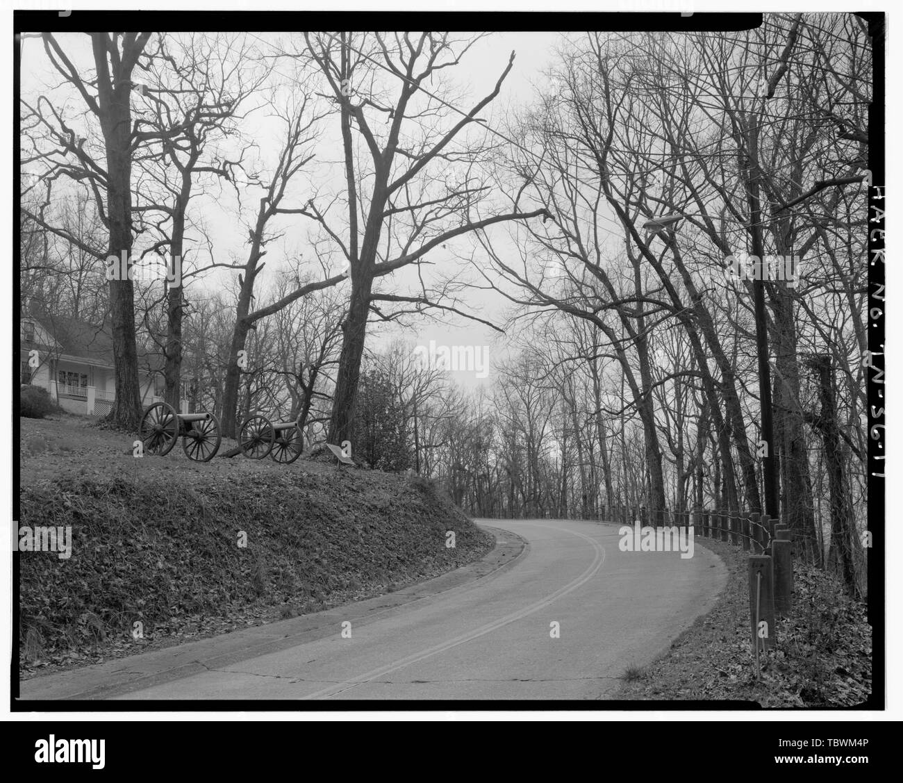 Missionarische'S RIDGE ROWAN GEORGIEN BATTERIE. Blick WSW. Chattanooga National Military Park Tour Straßen, Chattanooga, Hamilton County, TN US-Krieg National Park Service Davis, Tim, Historiker Brooks, Peter, Feld team Projektleiter Croteau, Todd, Projektleiter Junge, Kelly, Sender Stockfoto