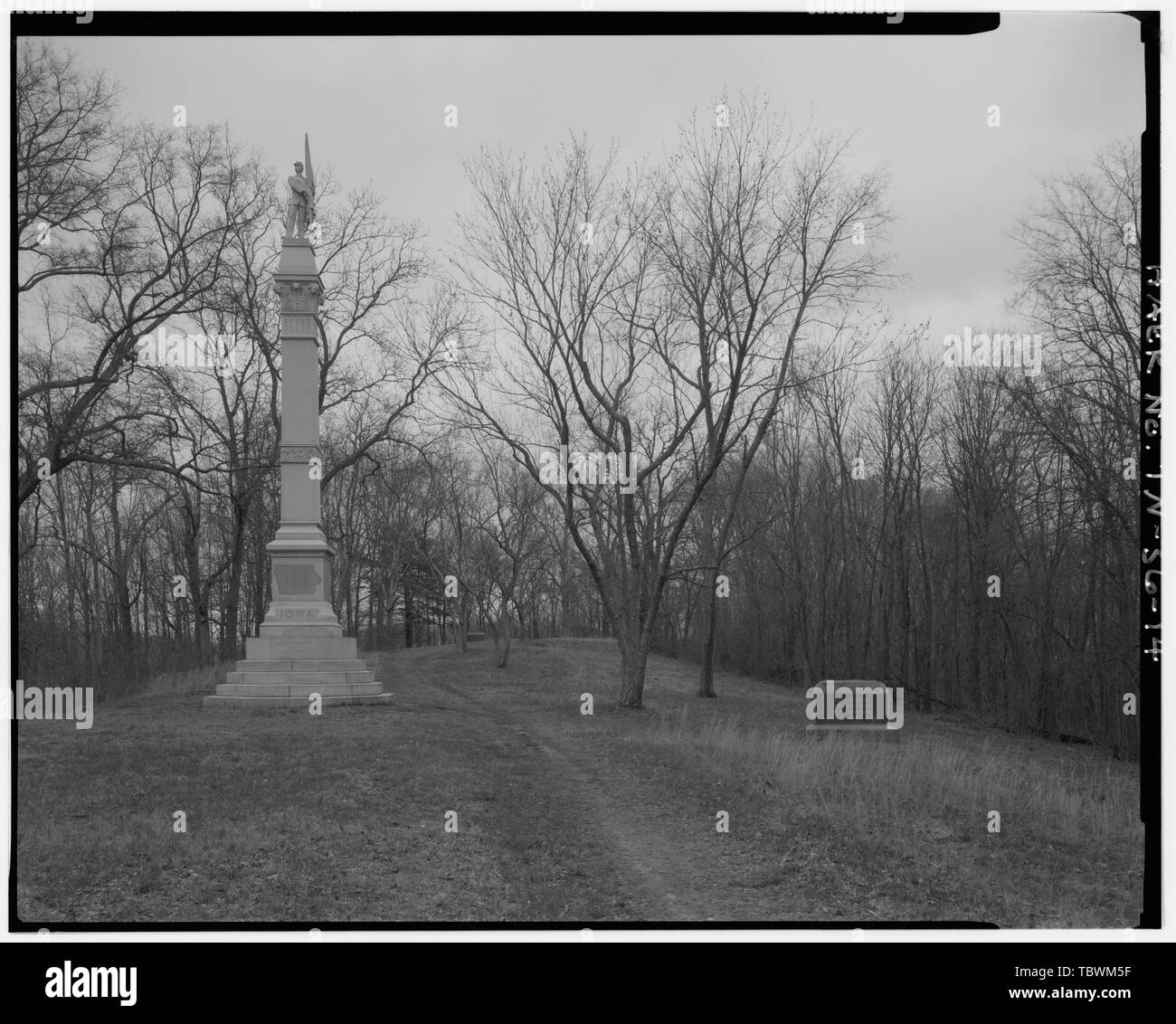 Missionarische RIDGE, SHERMAN'S RESERVIERUNG, Iowa und Illinois Denkmäler. Anzeigen NNE. Chattanooga National Military Park Tour Straßen, Chattanooga, Hamilton County, TN US-Krieg National Park Service Davis, Tim, Historiker Brooks, Peter, Feld team Projektleiter Croteau, Todd, Projektleiter Junge, Kelly, Sender Stockfoto