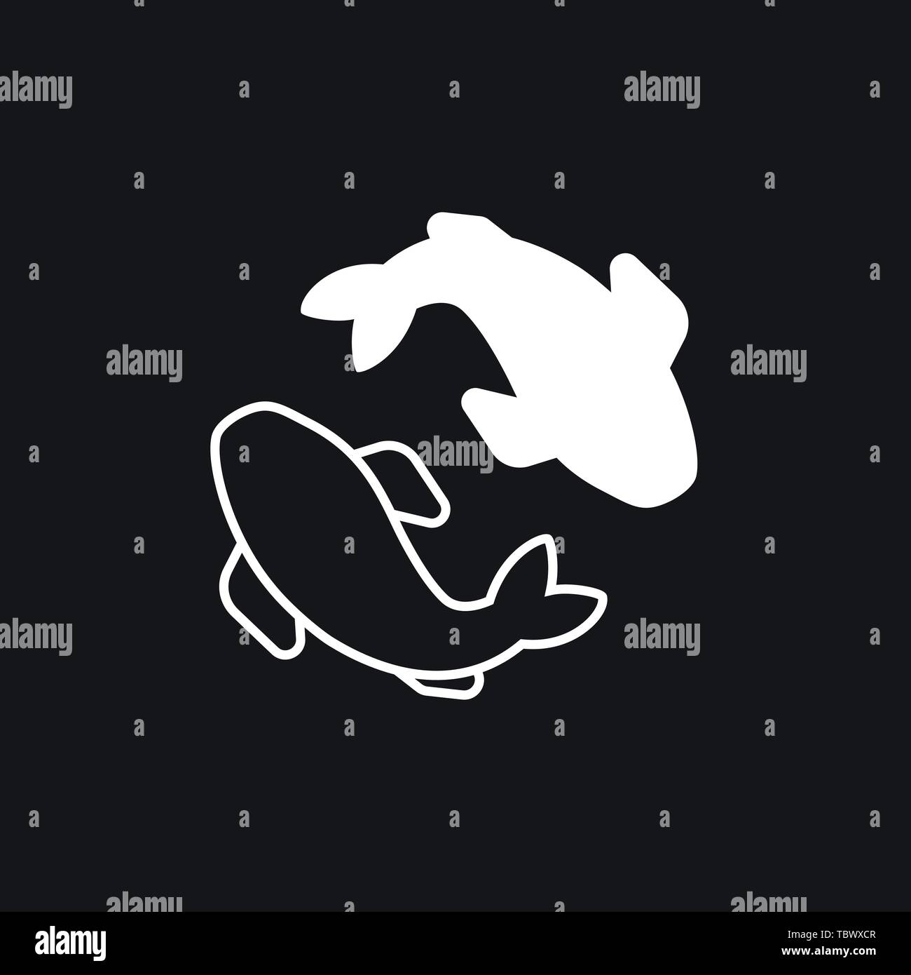 Yin Yang Symbol vektor Symbol Stock Vektor
