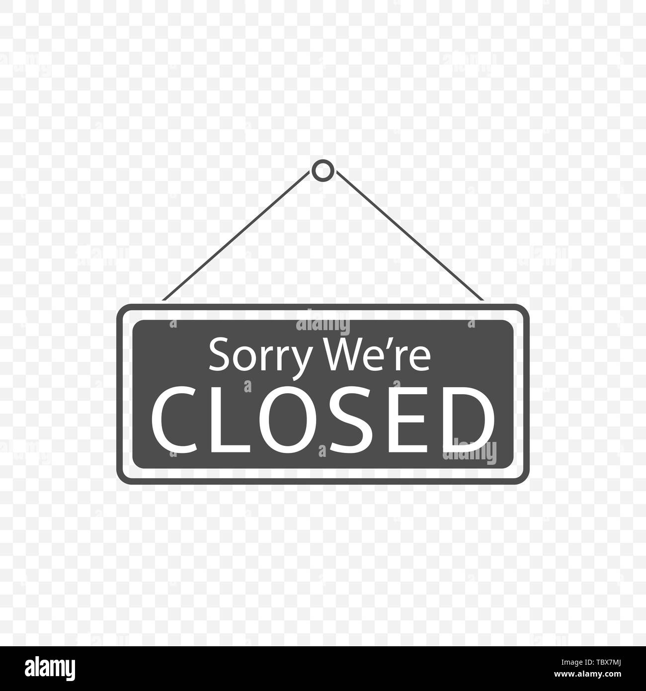 Vintage Closed Illustration Sorry Store Stockfotos Und Bilder Kaufen Alamy