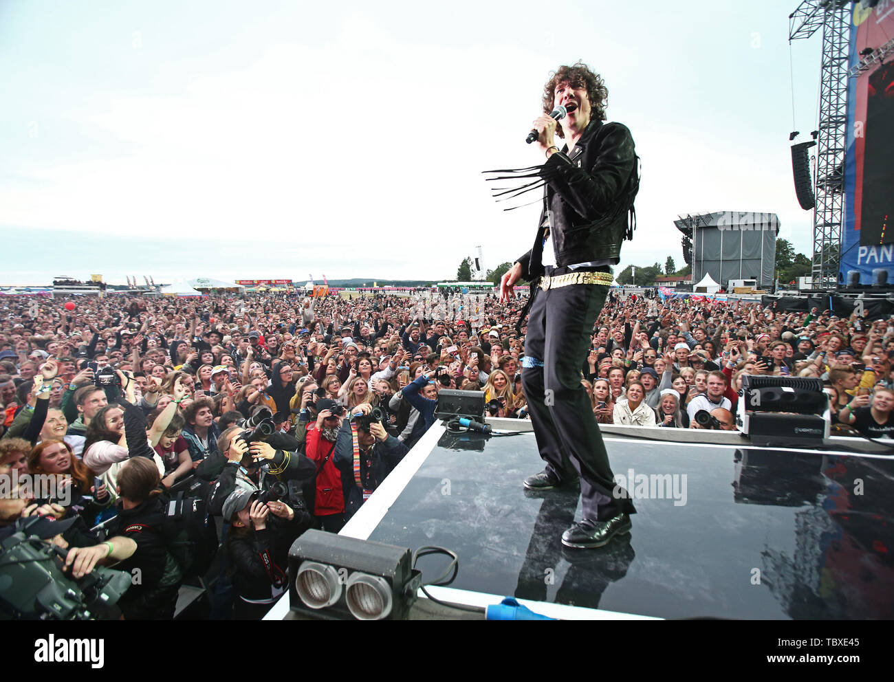 20170630 BRÅVALLA Håkan Hellström på Bråvalla Festival 2017. Bild Jeppe Gustafsson Stockfoto