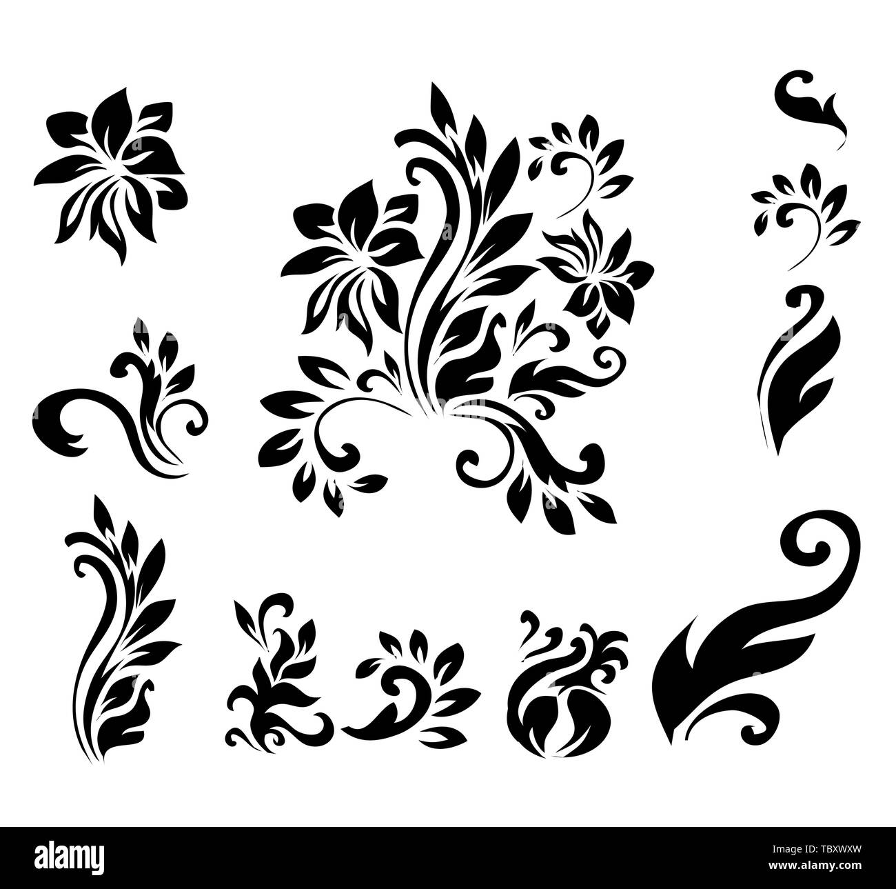 Dekorative Viktorianischen Stil Kalligrafischen Vektor Design Elemente Eleganten Rahmen Ecken Grenzen Stock Vektorgrafik Alamy
