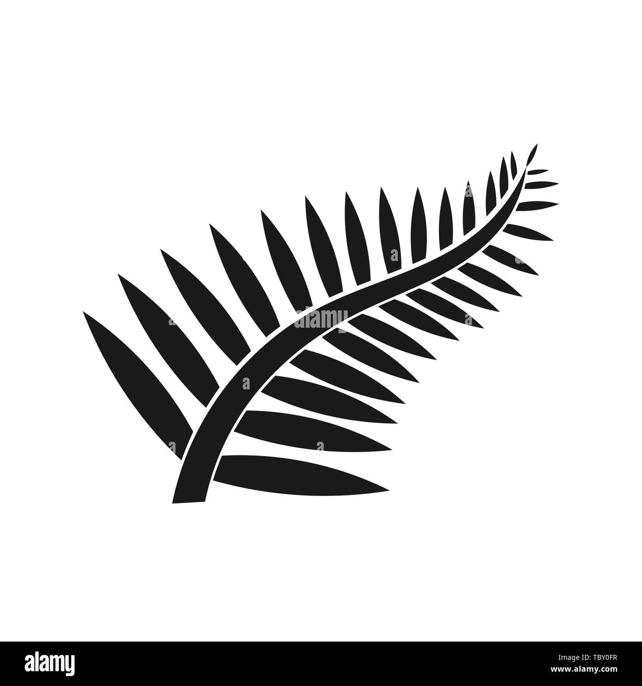Farn Blatt Symbol. Neuseeland symbol Abbildung Stock-Vektorgrafik - Alamy