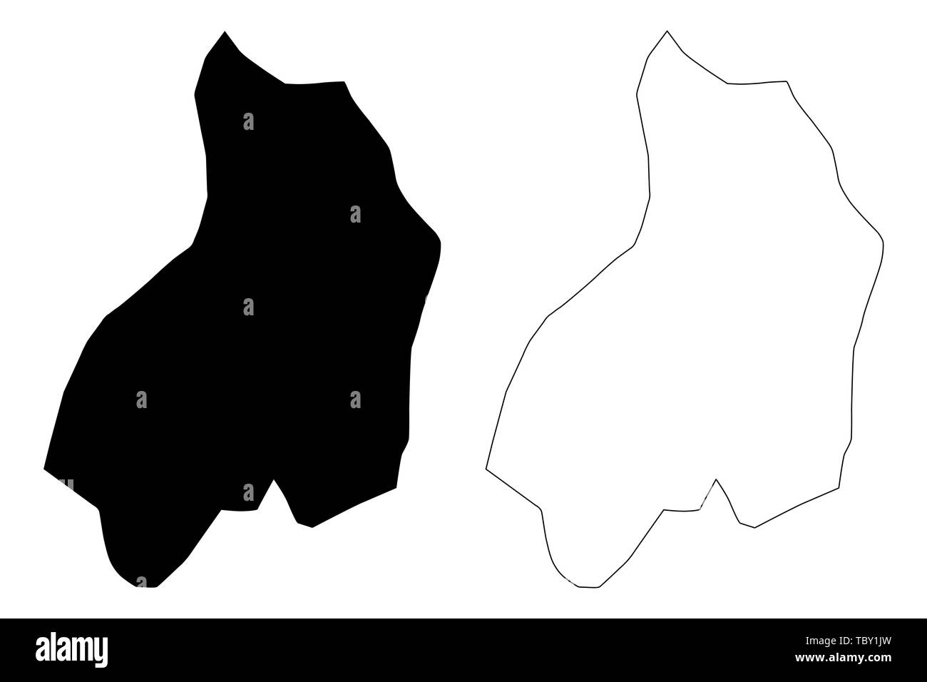 Sacatepequez Abteilung (Republik Guatemala, Abteilungen von Guatemala) Karte Vektor-illustration, kritzeln Skizze Sacatepequez Karte Stock Vektor