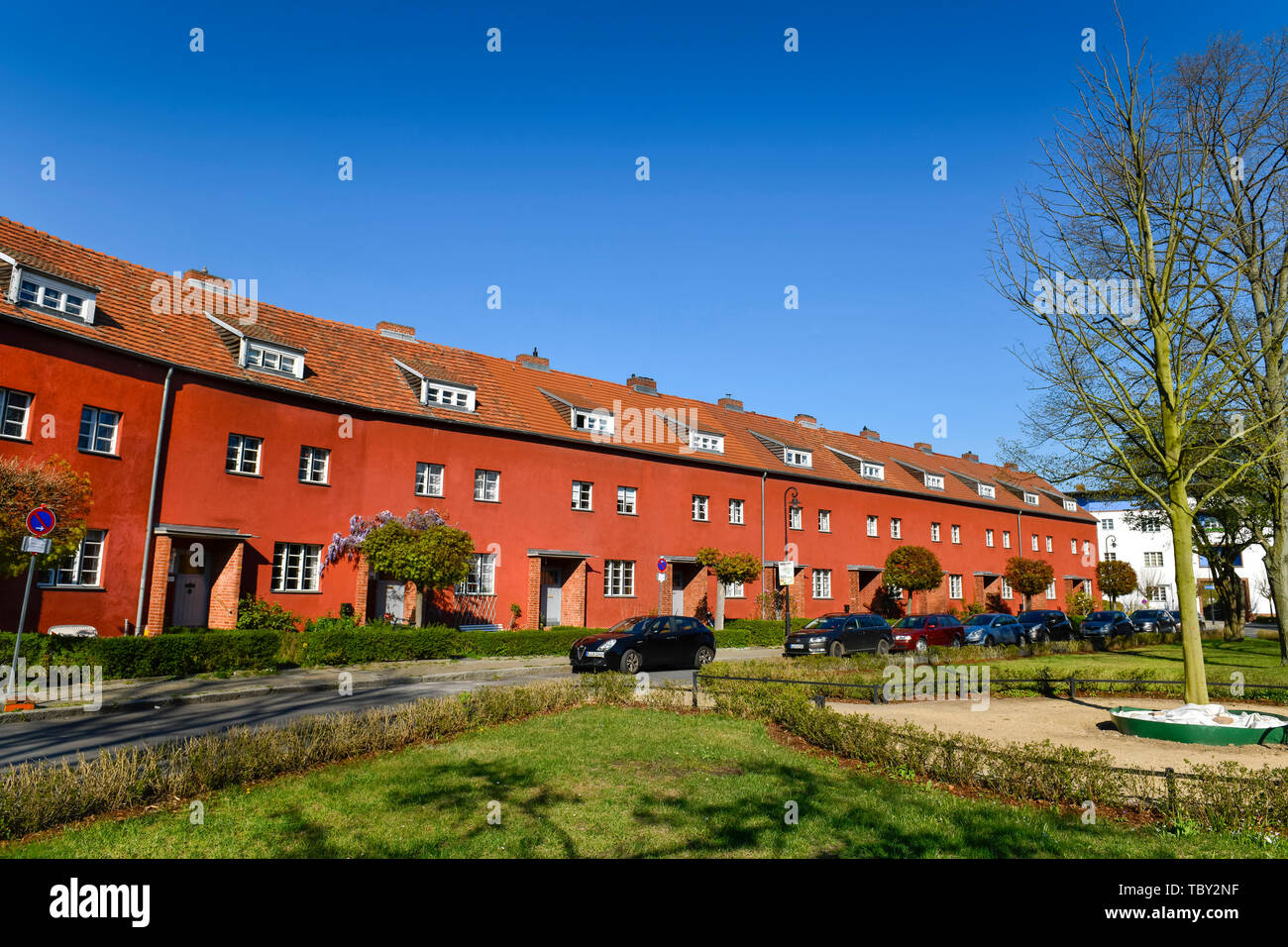 Wohnhäuser, Hüsung, Hufeisen Siedlung, Britz, Neukölln, Berlin