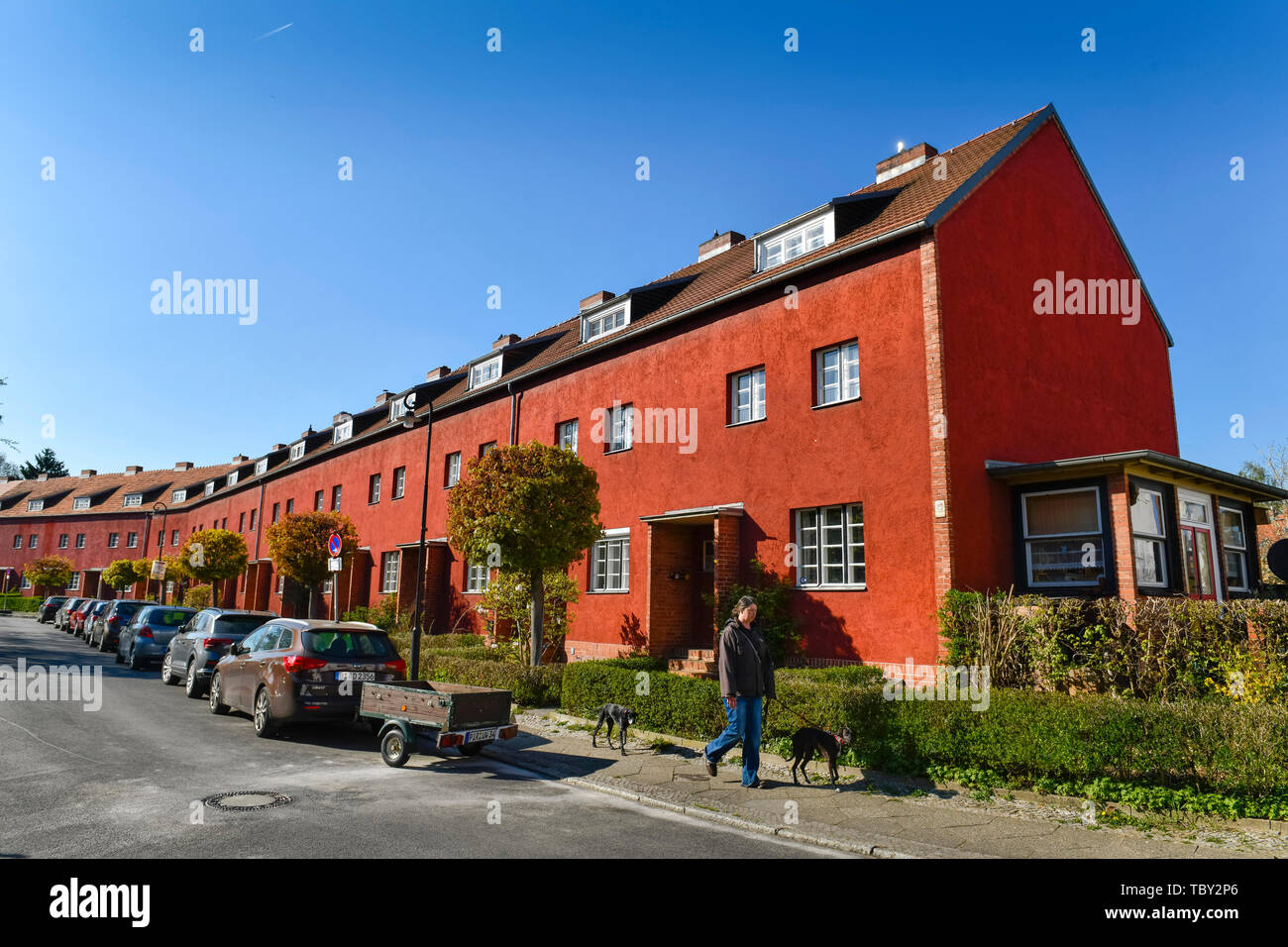 Wohnhäuser, Hüsung, Hufeisen Siedlung, Britz, Neukölln, Berlin
