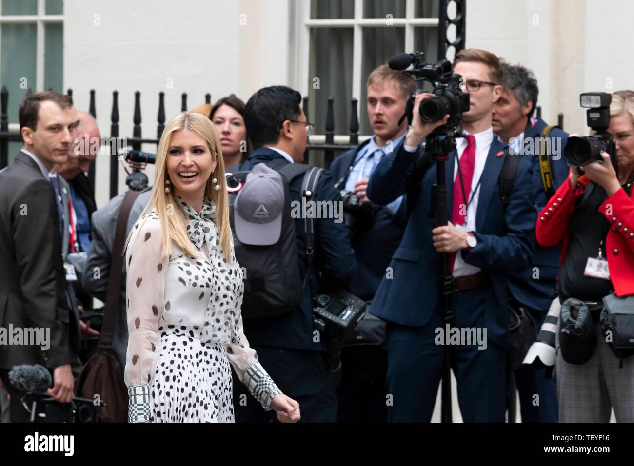 London, Großbritannien. 04 Juni, 2019. Ivanka Trump visits 10 Downing Street. London, Großbritannien. 04/06/2019 | Verwendung der weltweiten Kredit: dpa Picture alliance/Alamy leben Nachrichten Stockfoto