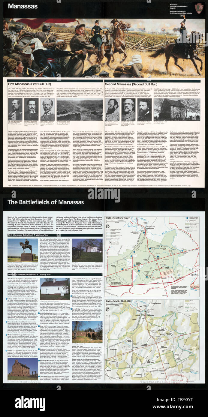 Englisch: * GPO: 2004304337/00202. Reprint 2002. Entlastung durch Schattierung in der historischen Karte angezeigt wird. Titel von Panel. Enthalten beschreibende Index zu Points of Interest, Text, und col. ill. Text und krank. (Einige col.) auf der Rückseite. Auch verfügbar in der Bibliothek des Kongresses Website als Rasterbild. Manassas National Battlefield Park, Virginia Stockfoto Englisch: * GPO: 2004304337/00202. Reprint 2002. Entlastung durch Schattierung in der historischen Karte angezeigt wird. Titel von Panel. Enthalten beschreibende Index zu Points of Interest, Text, und col. ill. Text und krank. (Einige col.) auf der Rückseite. Auch verfügbar in der Bibliothek des Kongresses Website als Rasterbild. Manassas National Battlefield Park, Virginia Stockfoto