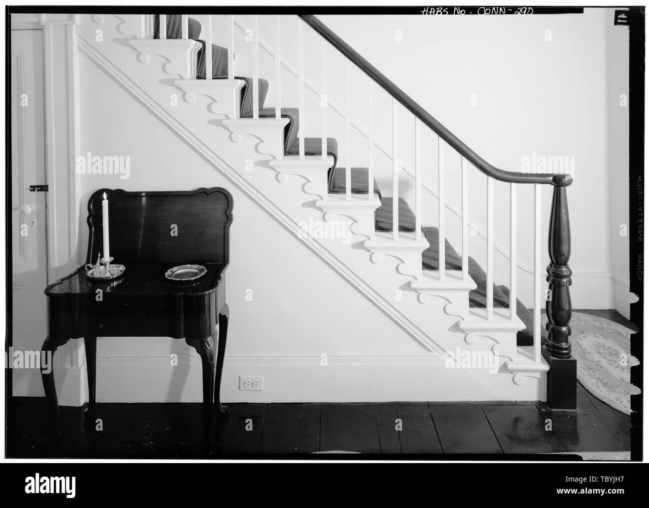 Mai 1968 ALLGEMEIN ANSICHT TREPPE Francis Jelliff House, 212 Centre Street, Southport, Fairfield County, CT Stockfoto