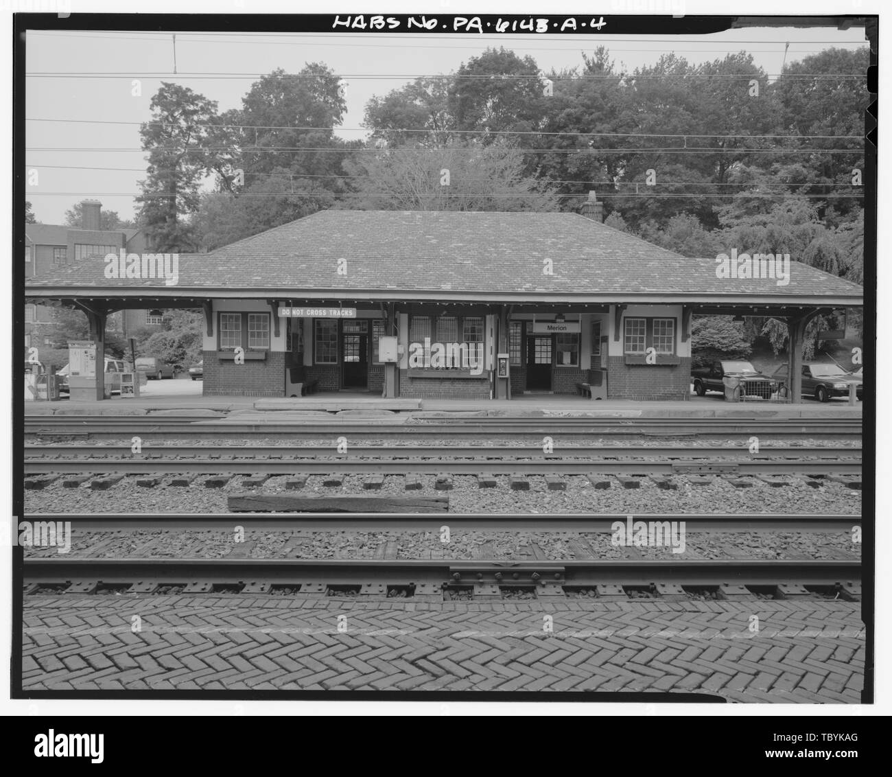 Merion Bahnhof, Hauptbahnhof, bürgerlichen Kreis, Merion Park, Montgomery County, PA Stockfoto
