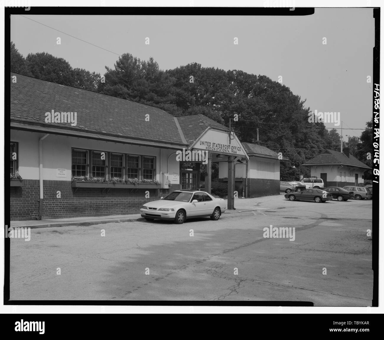 Merion Bahnhof, U.S. Post Office, bürgerlichen Kreis, Merion Park, Montgomery County, PA Stockfoto