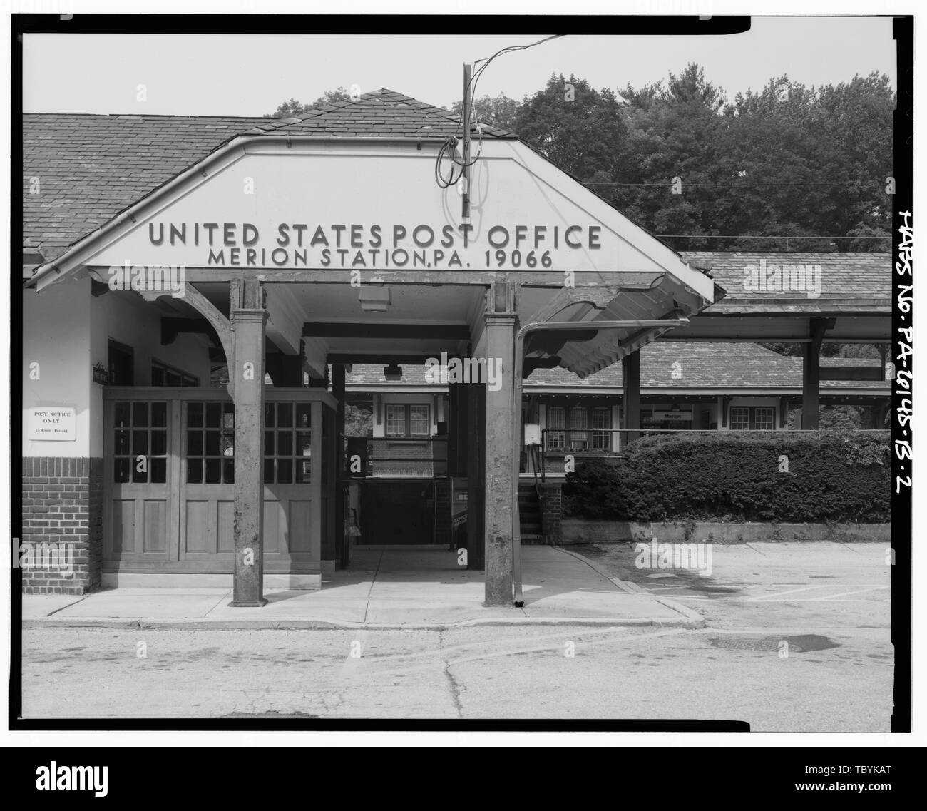 Merion Bahnhof, U.S. Post Office, bürgerlichen Kreis, Merion Park, Montgomery County, PA Stockfoto