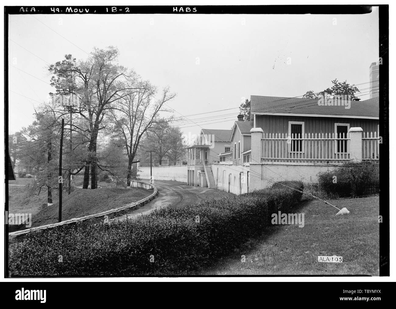 Historischer amerikanischer Gebäude Umfrage E. W. Russell, Fotograf, März 26, 1935 N. ENDE DES ALTEN STÜTZMAUER E. Seite von Mount Vernon Arsenal, Innenwand, Old Saint Stephens Road (County Road 96), Mount Vernon, Mobile County, AL Stockfoto