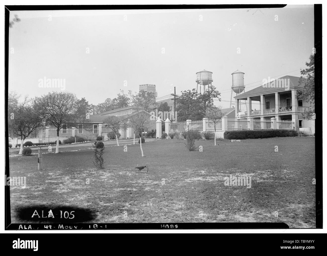 Historischer amerikanischer Gebäude Umfrage E. W. Russell, Fotograf, März 26, 1935 N. ENDE DER ALTEN MAUER MIT TOR (E. Seite DER GRÜNDE) Mount Vernon Arsenal, Innenwand, Old Saint Stephens Road (County Road 96), Mount Vernon, Mobile County, AL Stockfoto