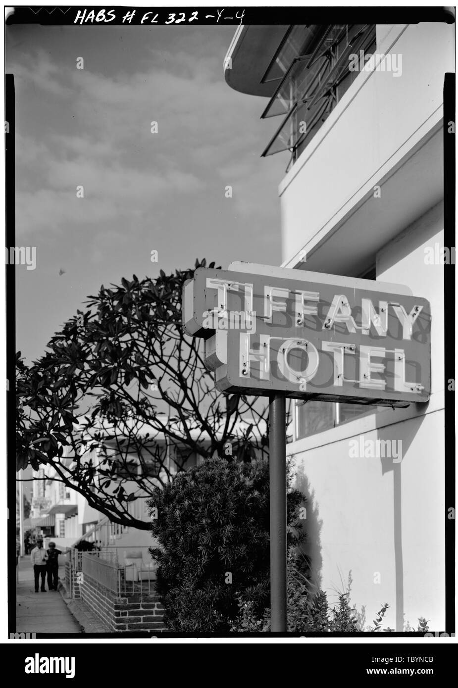 NEON SIGN Tiffany Hotel, 801 Collins Avenue, Miami, MiamiDade County, FL Stockfoto