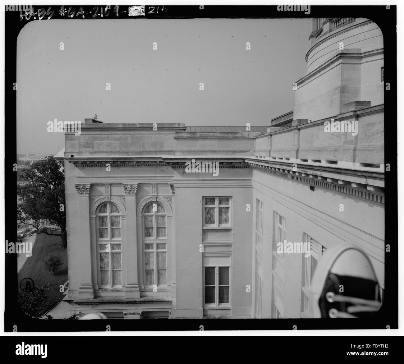 Norden ELEVATION, HALTERUNGEN UND DENTILS Georgia State Capitol, Capitol Square, Atlanta, Fulton County, GA Stockfoto