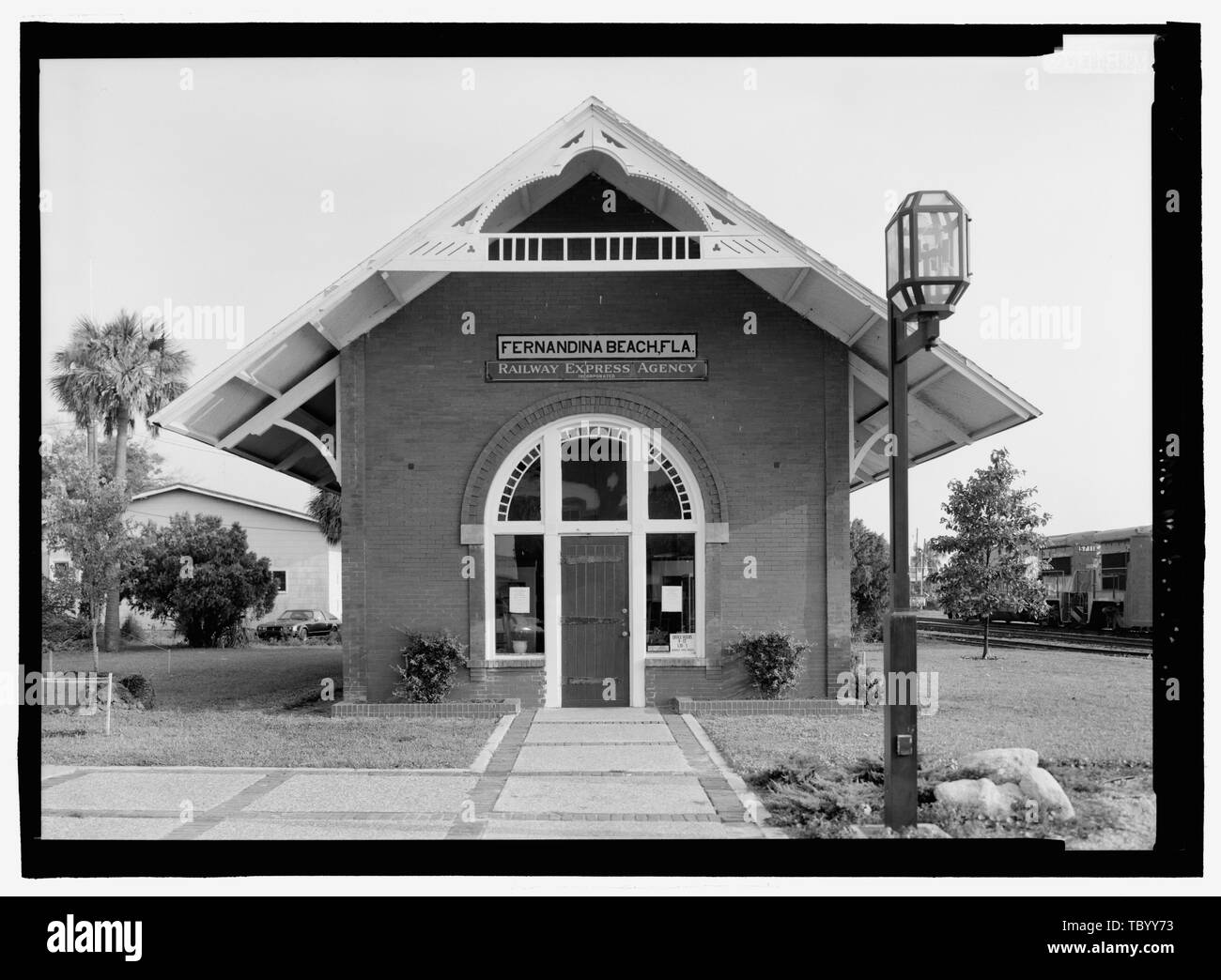 Nord Höhe Alte Fernandina Depot, 100 Atlantic Avenue, Fernandina Beach, Nassau County, FL Stockfoto