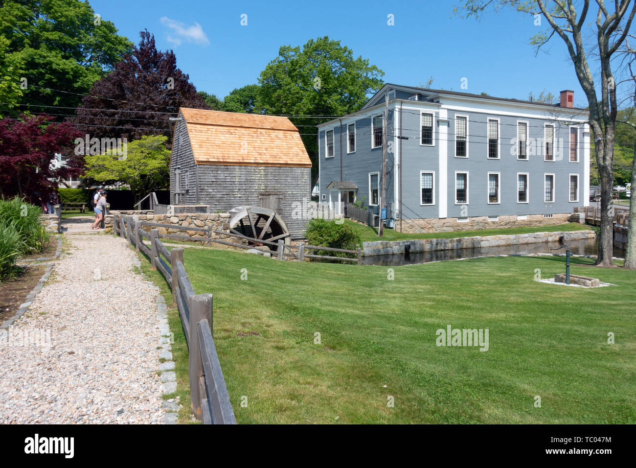 Malerische Dexter oder Dexter Grist Mill in Sandwich, Cape Cod, Massachusetts, USA Stockfoto