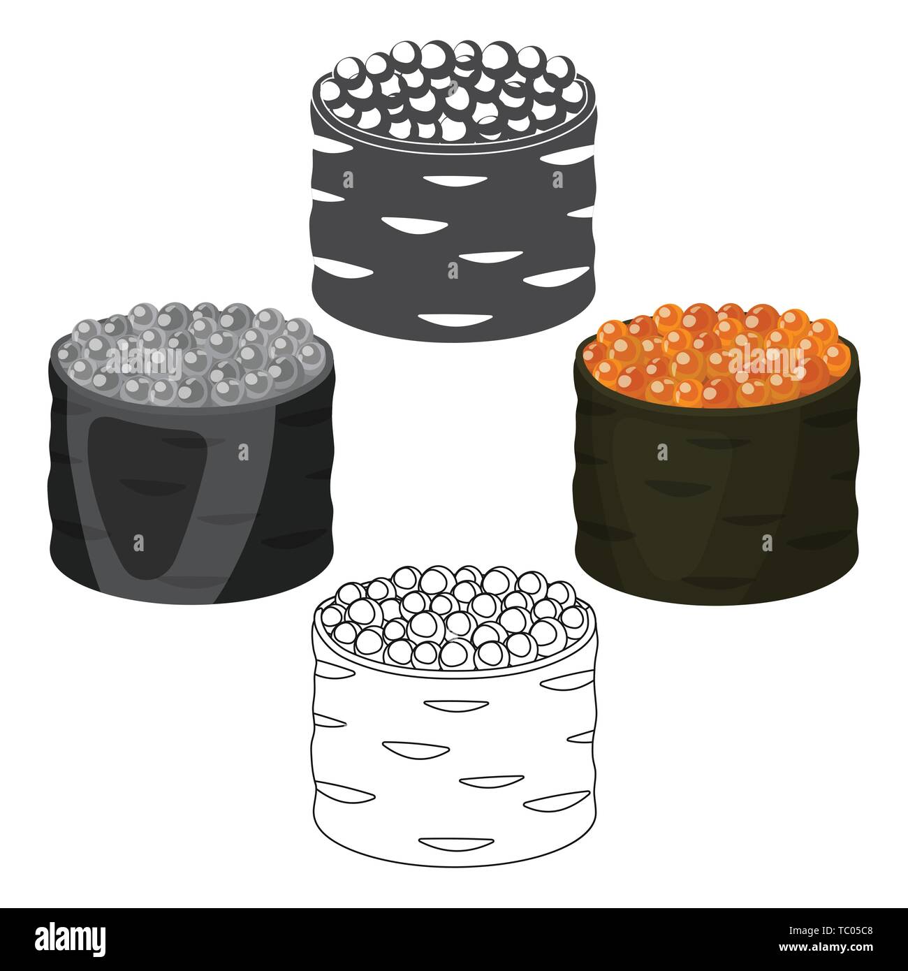 Sushi Roll Icon Cartoon Style Ausgeschnittene Stockfotos Und Bilder Alamy