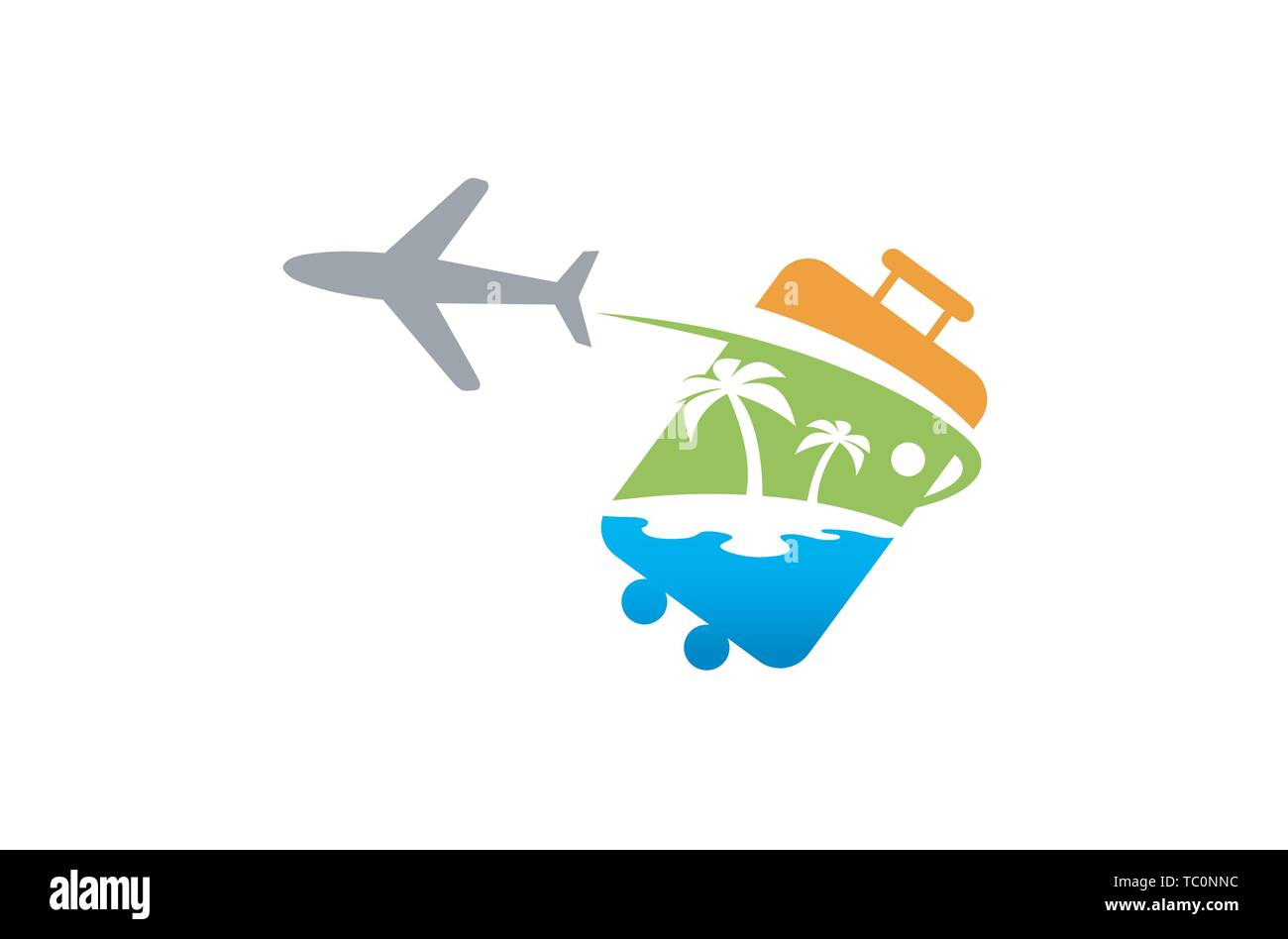 Tasche Reise Flugzeug Creative Air Design Logo Vektor Illustration Stock Vektor Tasche Reise Flugzeug Creative Air Design Logo Vektor Illustration Stock Vektor