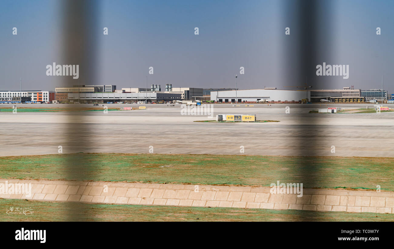 Der internationale Flughafen Beijing Daxing Stockfoto