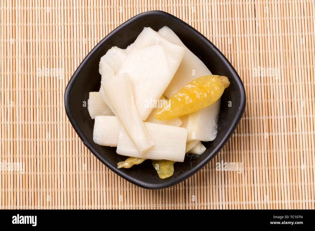 Pfeffer frische Bambussprossen Stockfoto