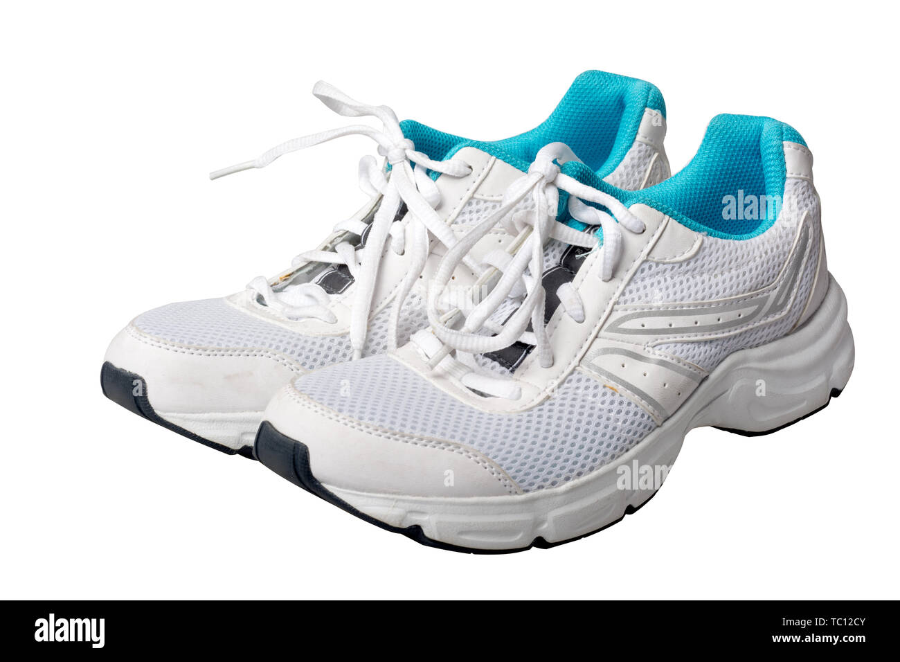 Isolierte Sport Schuhe auf weißem Hintergrund Stockfoto
