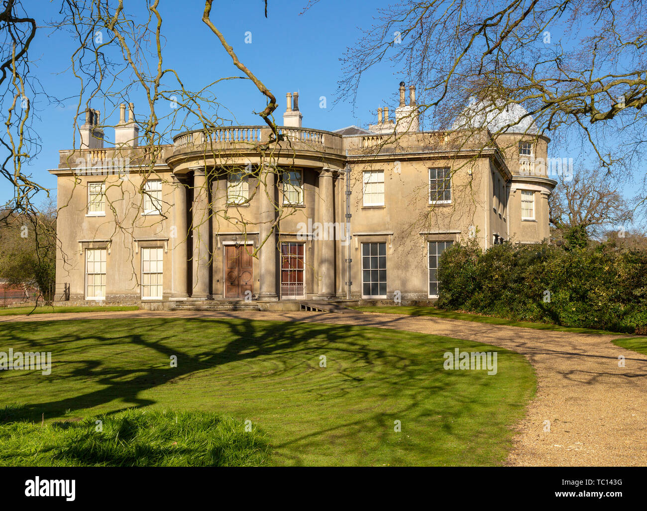 Scampston Hall, Yorkshire, England, UK Regency Country House Estate Stockfoto