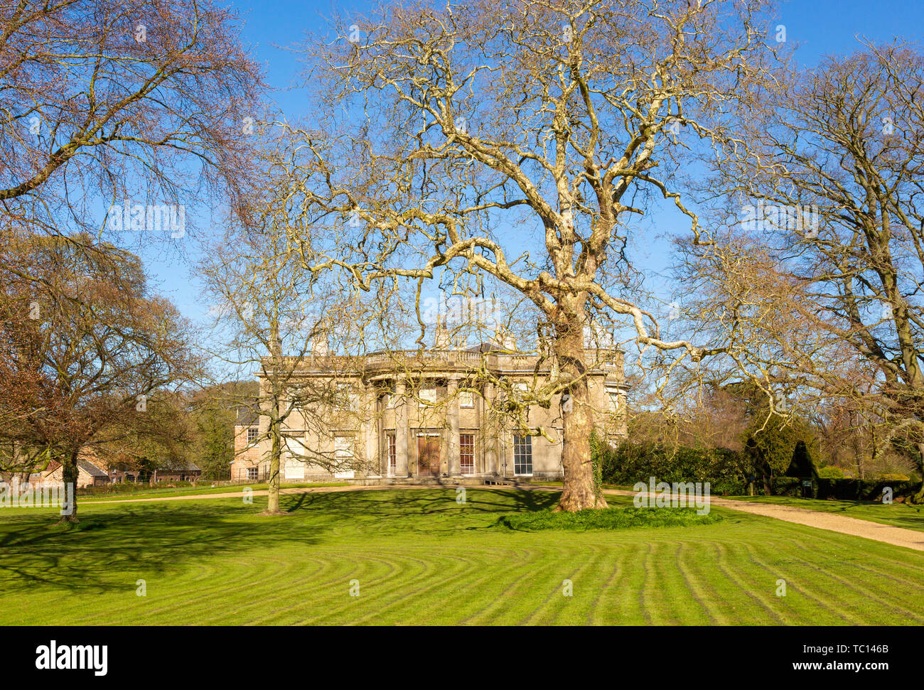 Scampston Hall, Yorkshire, England, UK Regency Country House Estate Stockfoto