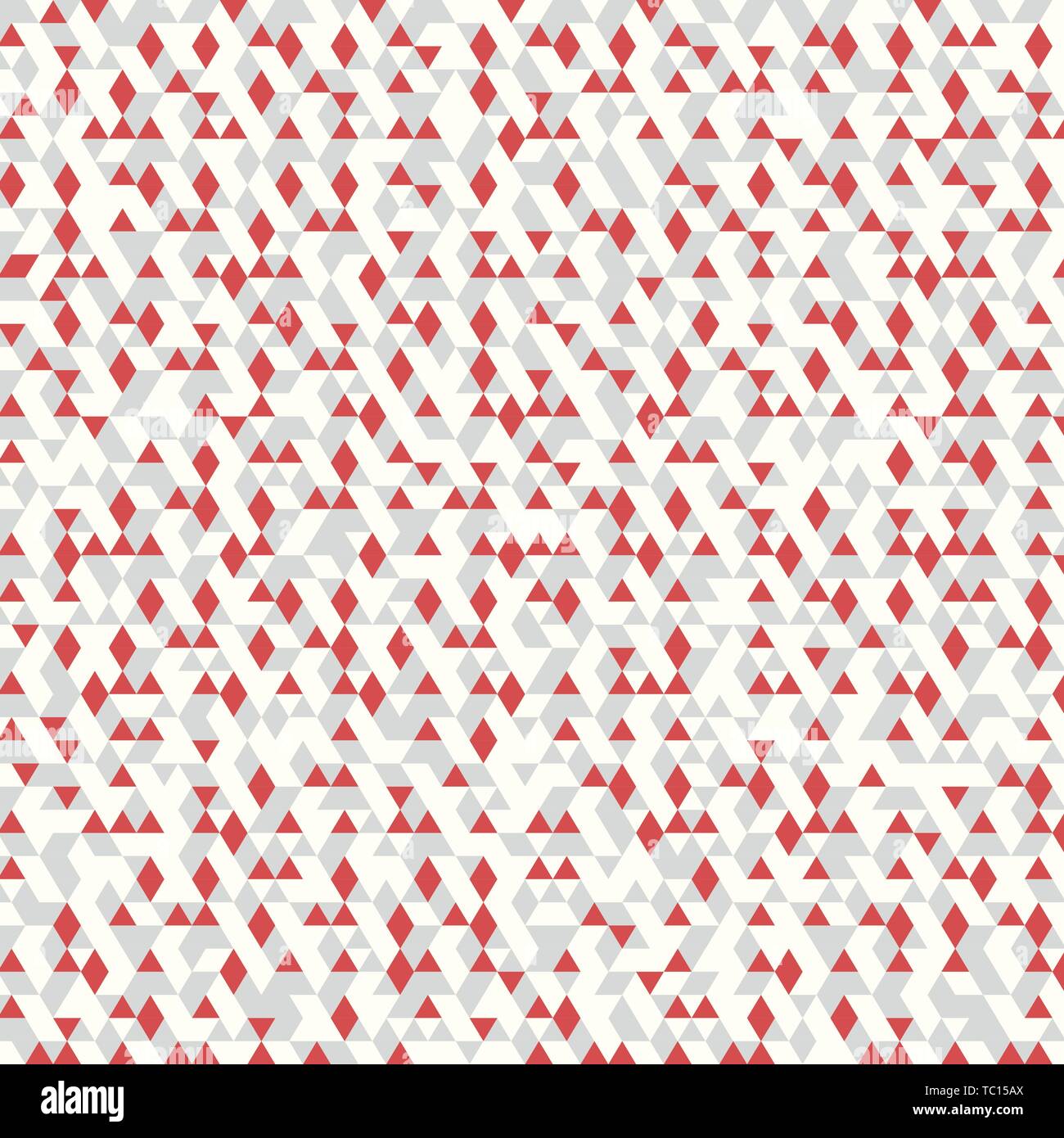 Abstrakt rot weiß grau Farbe Dreieck Muster deko Hintergrund. Sie können für die pattern Dekoration Design, Artwork, Template Design, Abdeckung verwenden. Stock Vektor