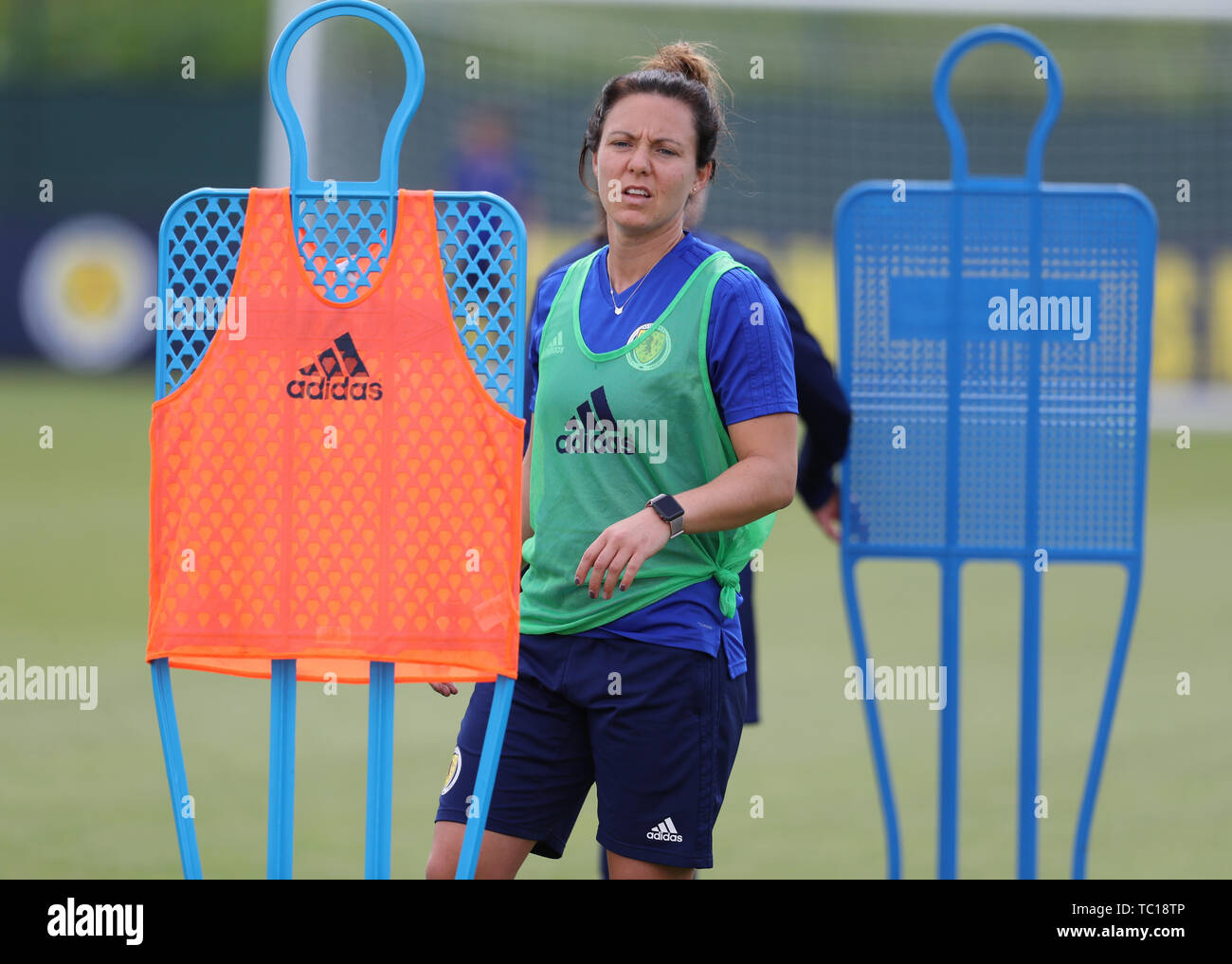 Schottlands Frauen Rachel Corsie während des Trainings an Oriam, Edinburgh. Stockfoto