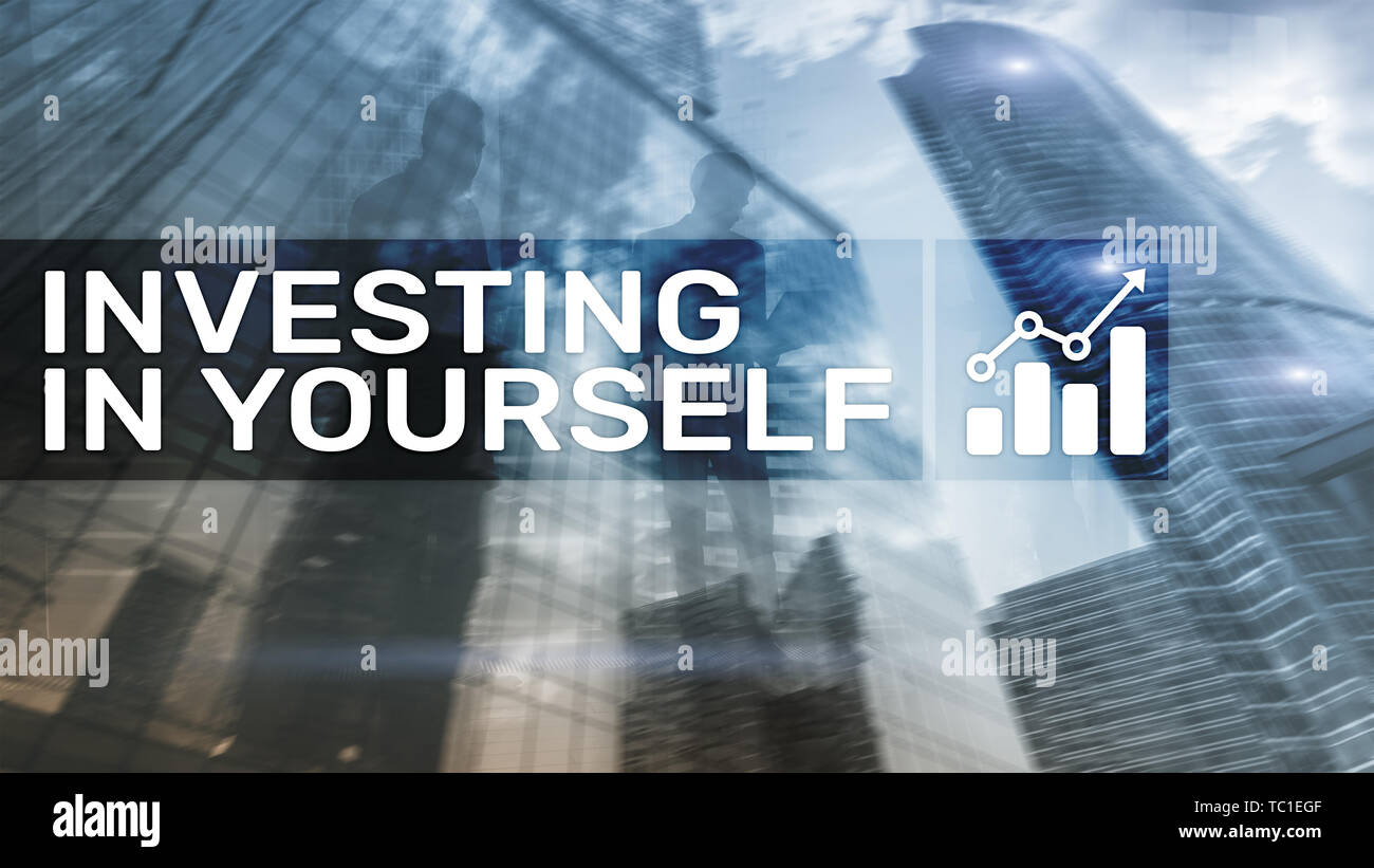 In sich selbst investieren. Die persönliche Entwicklung und Bildung Konzept, das auf abstrakte verschwommenen Hintergrund. Stockfoto