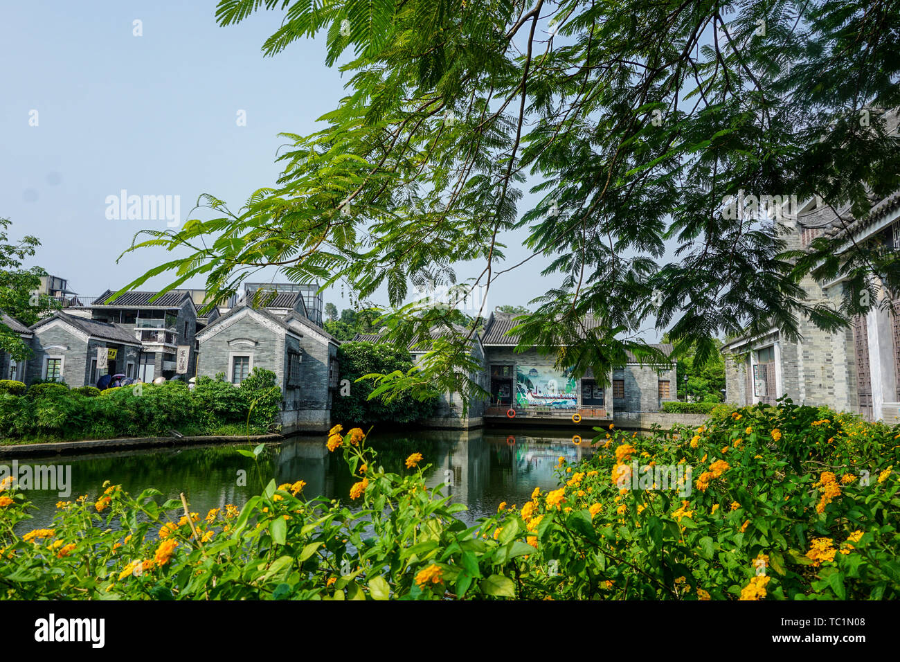 Lingnan Architektur, Lingnan Impressionen Garten, Panyu, Guangzhou Stockfoto