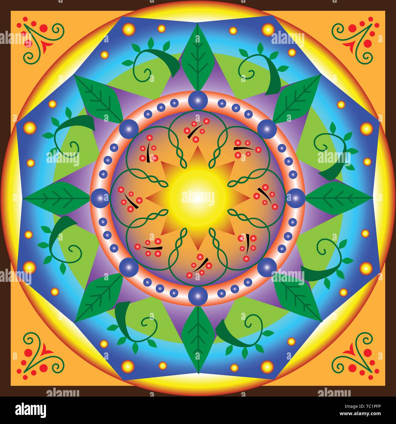 Mandala der Erde Stock Vektor