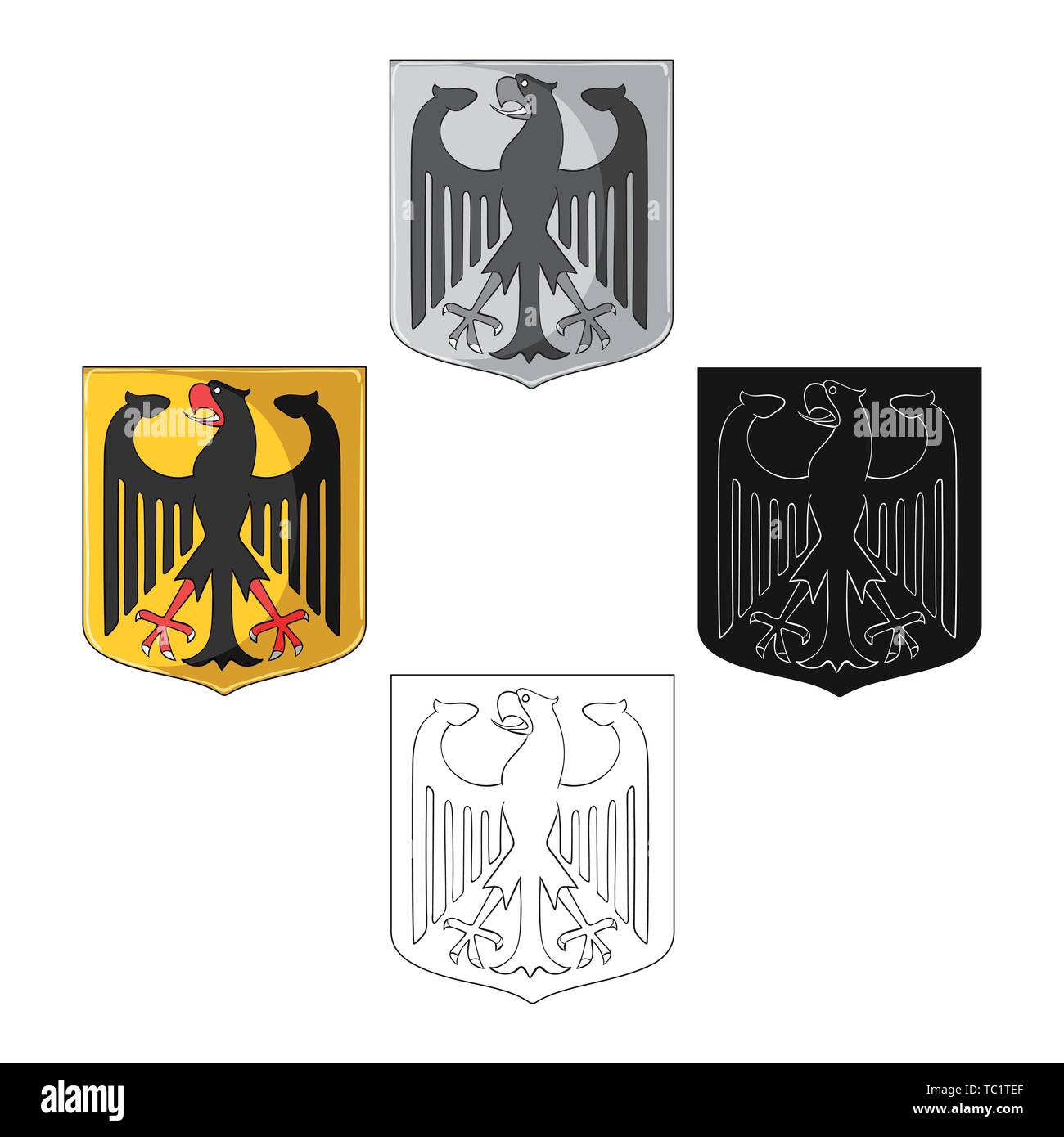 Schnabel Vogel Cartoon Schwarz Krallen Zeichnung Adler Emblem Gravieren Deutschland Icon Illustration Bild Isoliert Logo Nationalen Power Zeichen Sonne Symbol Vektor Web Flugel Vektor Vektoren Stock Vektorgrafik Alamy