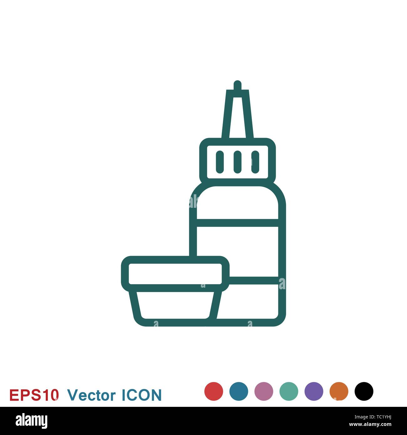 Feder Tinte Symbol logo, Vektor Symbol für Design Stock Vektor