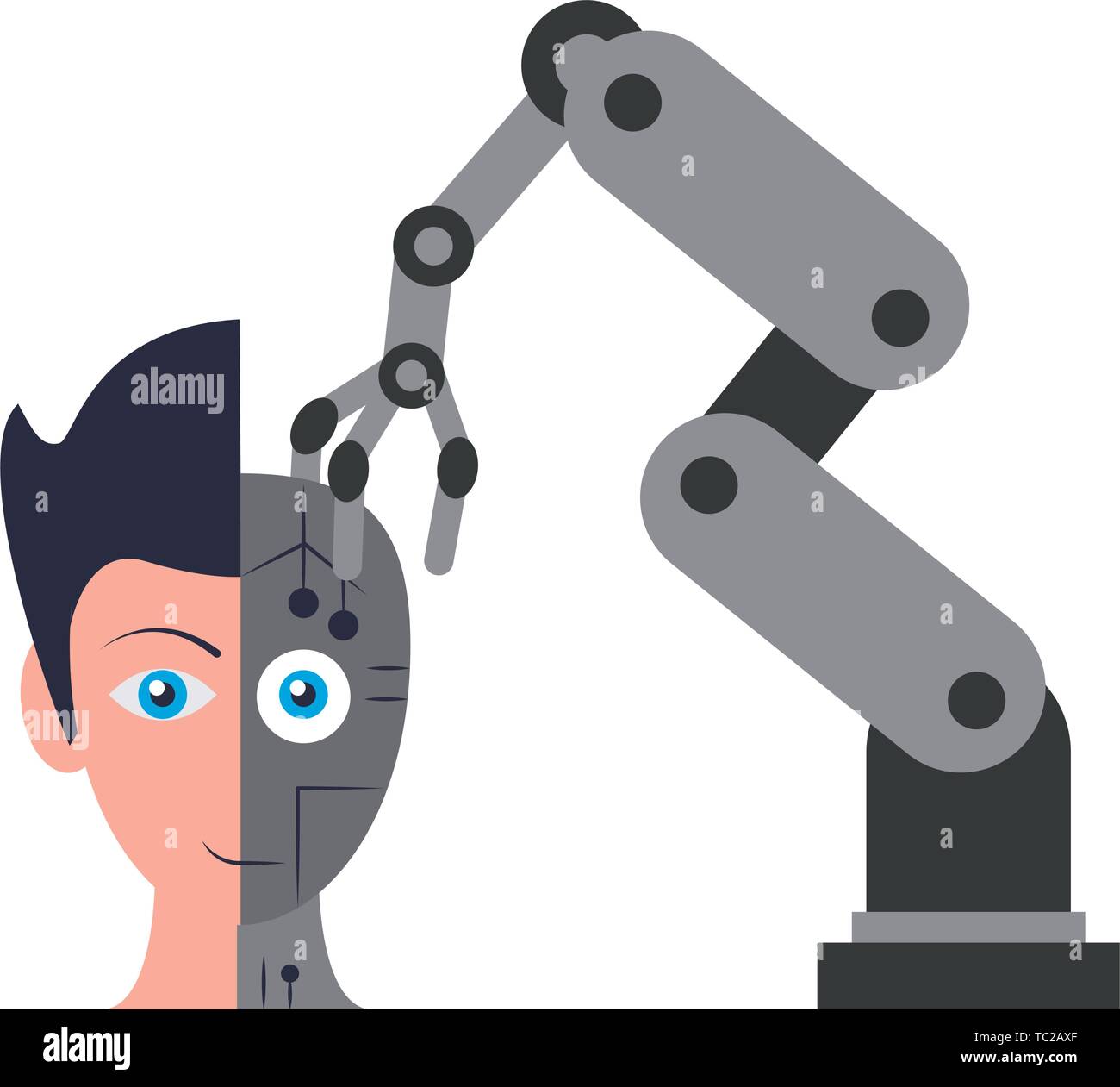 Künstliche Intelligenz Symbole Konzept Cartoon Stock-Vektorgrafik - Alamy