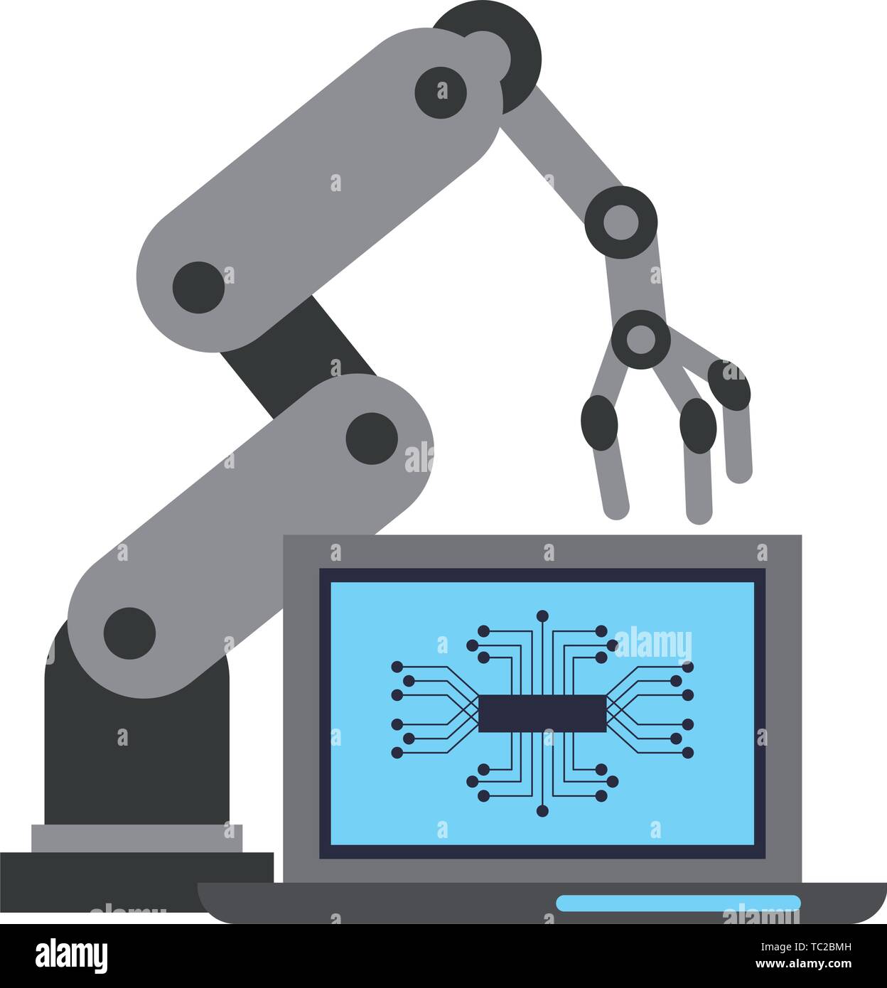 Künstliche Intelligenz Symbole Konzept Cartoon Stock-Vektorgrafik - Alamy